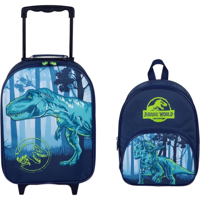 Jurassic World reisset; trolley en rugzak