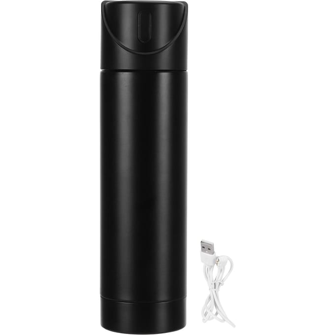 440ml Intelligente Thermische Vacuüm Beker Waterfles met LED Temperatuurweergave USB Opladen black