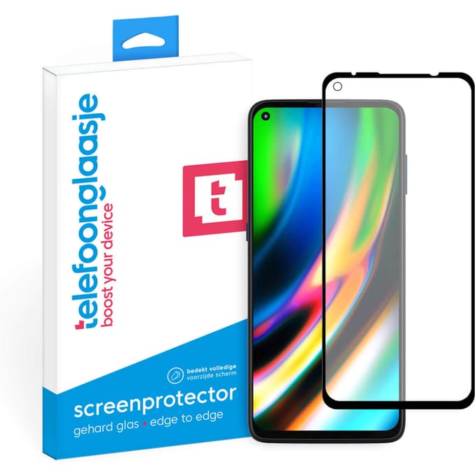 Motorola Moto G9 Plus screenprotector gehard glas Edge to Edge