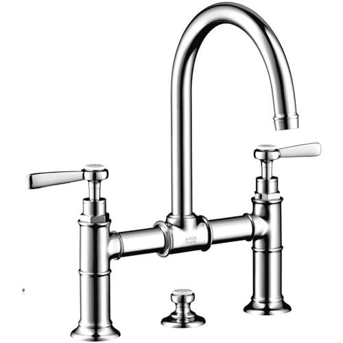 AXOR Montreux two-handle basin mixer 220 with pop-up waste and lever handles 16511000