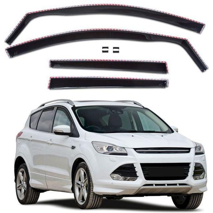 Windgeleiders - SCOUTT - GP - Getint - Versterkt Acryl - Voor Ford Kuga 2013-2019