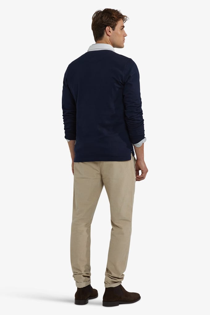 McGregor Colourblock Rugby Navy Größe: S | Longsleeves Outlet | Herren | Blau