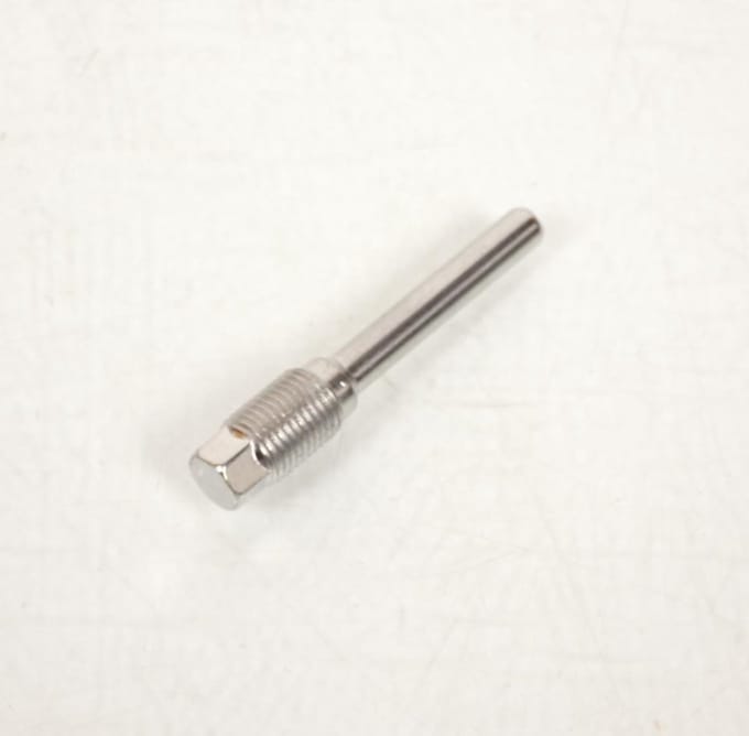 Vis axe de fixation plaquette de frein courte 55mm inox M10 pas 100 tête hexagonale 8mm