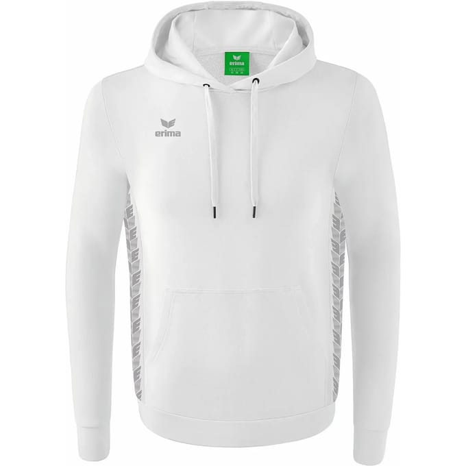 Erima Essential Team Sweatshirt Met Capuchon Heren - Monument Grey / Wit | Maat: M