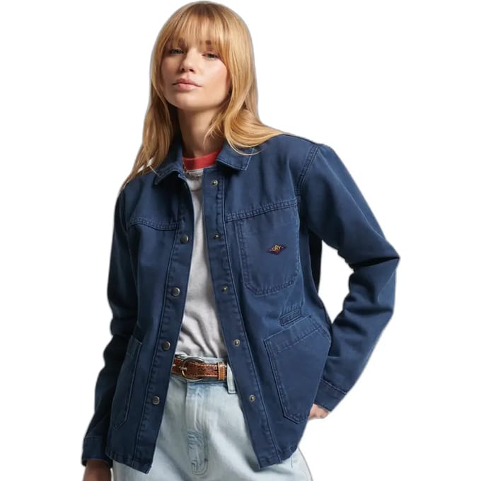 Superdry Vintage Chore Jas Blauw M Vrouw