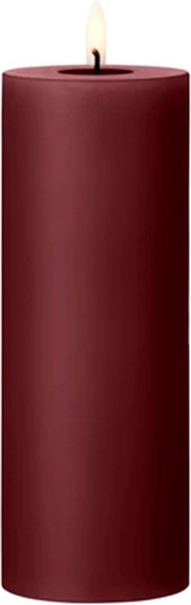 Ester & Erik Led Pillar kaars H20cm deep wine