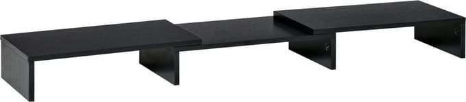 Vinsetto Monitorstandaard verstelbaar met 3 opbergplanken - Beeldschermverhoger - Bureau organizer - Zwart
