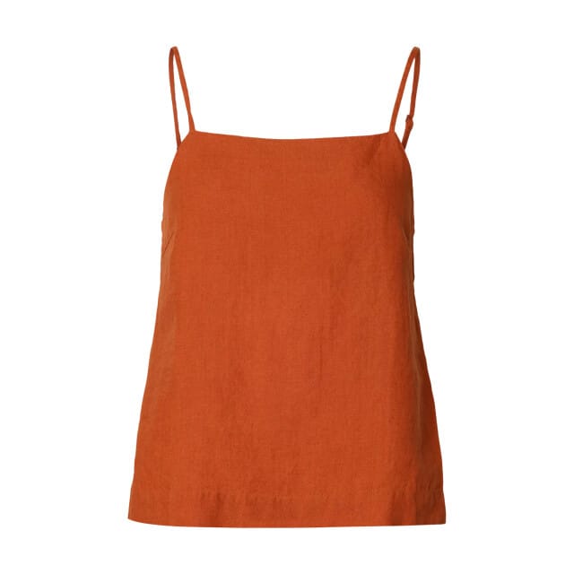 Selected Femme slflinna linen strap top b 16101388 potters clay