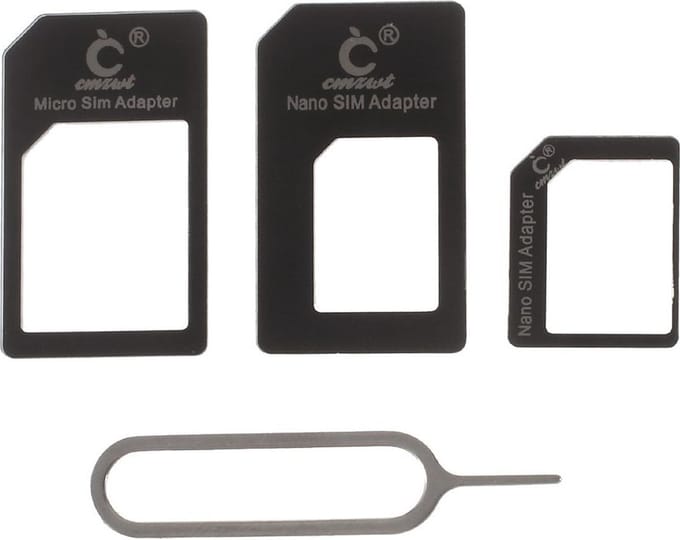 Noosy Simkaart Adapter | Vergroter | Converter | Inclusief Pinnetje | Nano en Micro 3 set