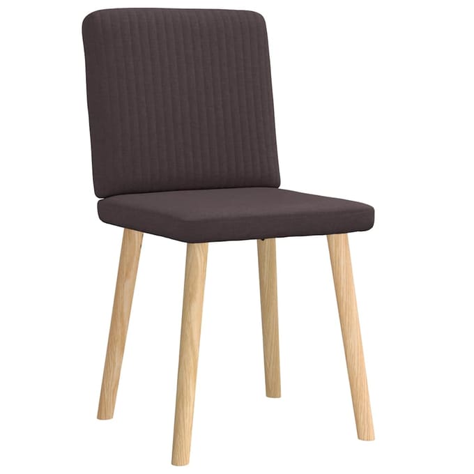 vidaXL - Eetkamerstoelen - 2 - st - stof - donkerbruin
