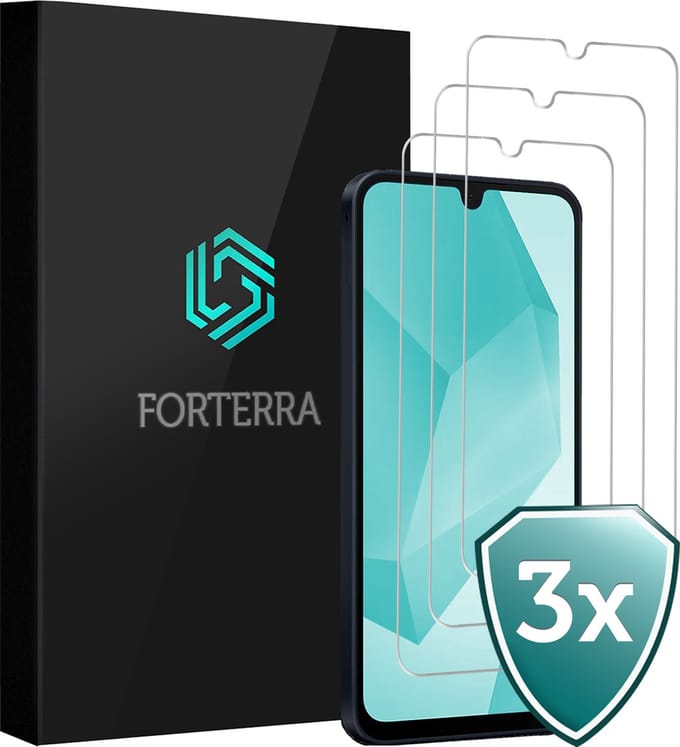 Screenprotector 3 Stuks - Geschikt voor Samsung Galaxy A16 - Extra Sterk - Beschermglas - Gehard Glas - Tempered Glass - Screen Protector