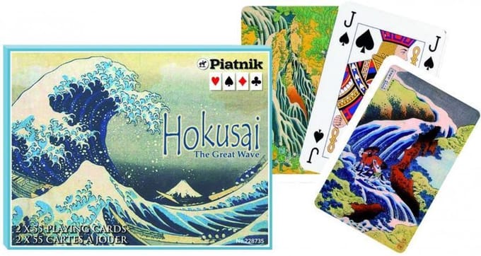 Piatnik Hokusai De Grote Golf Speelkaarten - Dubbeldekker.