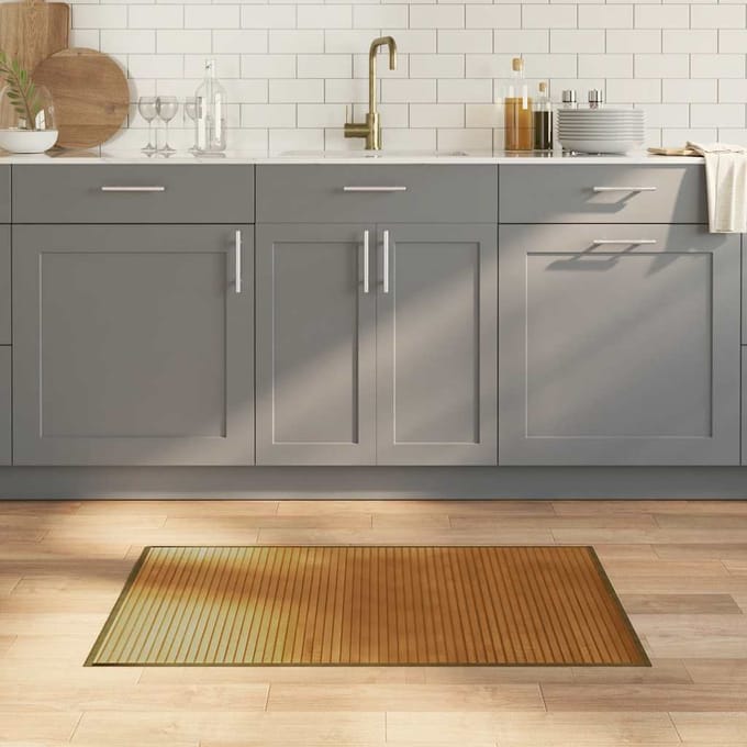 vidaXL - Vloerkleed - rechthoekig - 60x100 - cm - bamboe - bruin