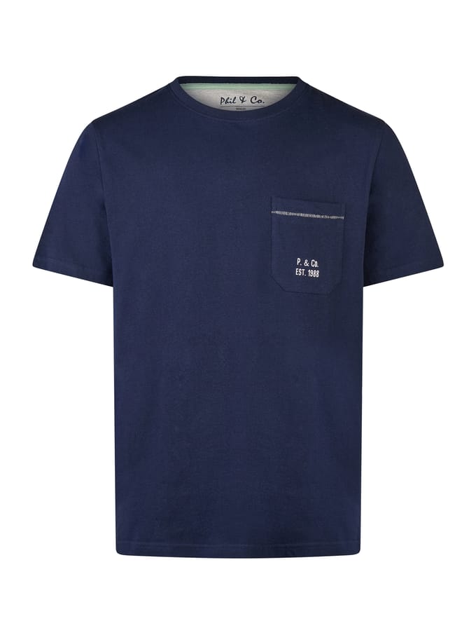 Phil & Co Heren Korte Pyjama Set Shortama Donkerblauw/Grijs Gestreept - Maat XL