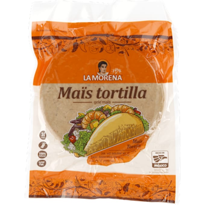 Gele maïs tortilla