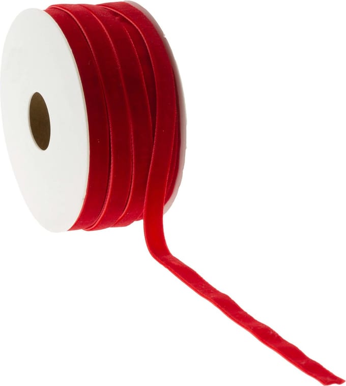 Fluweel lint Rood 9mm x 20m