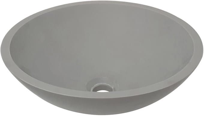 Wiesbaden Valerie Opzetwastafel Solid Surface 43 cm. - Betonlook