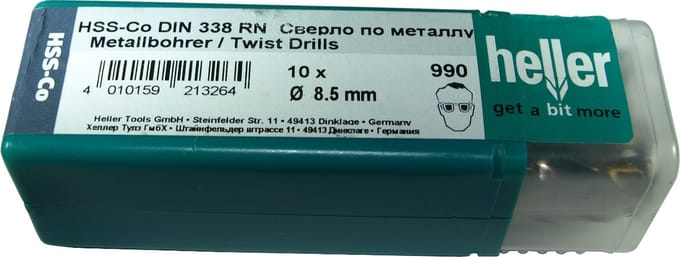 Heller - HSS Metaalboren - 8.5mm x 117mm - 10 stuks