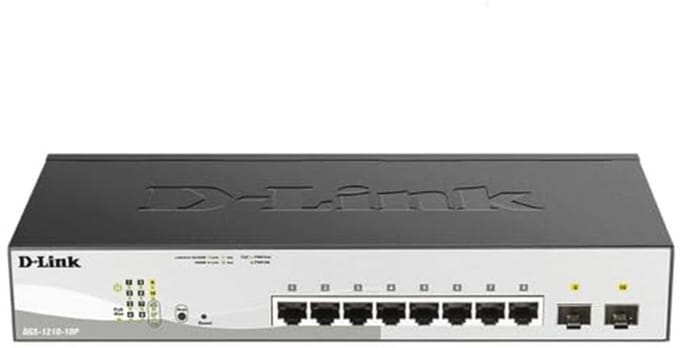 10-Poort Gigabit Smart Managed Switch met SFP Poorten en PoE