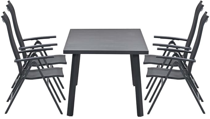 Garden Impressions Osaka verstelbare stoelen 4 stuks + Terni tafel