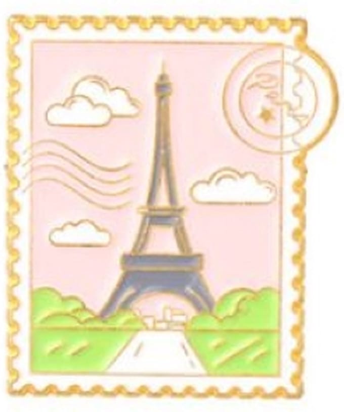 Pin Broche - enamel pin - kledingspeld - Postzegel parijs