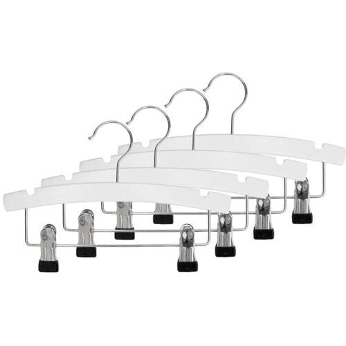 Prénatal kledinghanger hout met klem 4 stuks White unisex