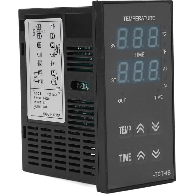 Contrôleur de température à affichage numérique Thermostat de contrôle PID pour machine de presse à chaud 100 ?240 V gray
