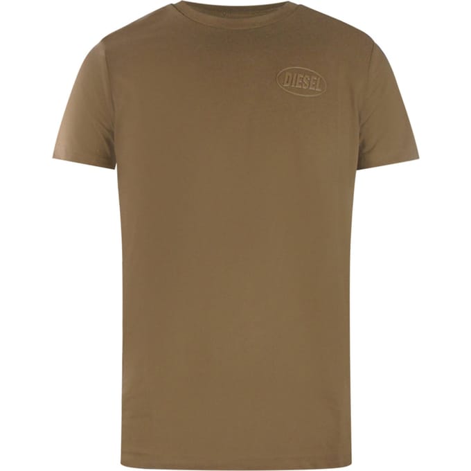 Diesel Monotone Logo Bruin T-shirt