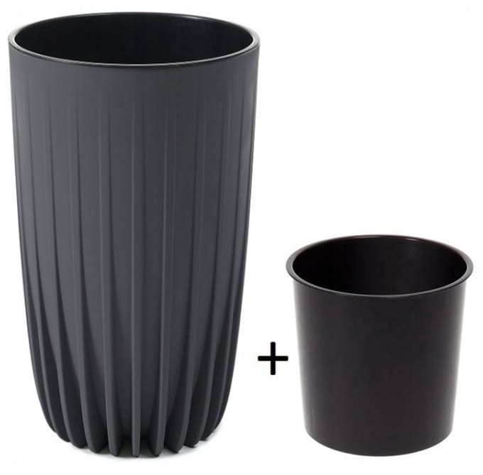 Hoge Antraciet Eco Recyclepot Mira 25 cm