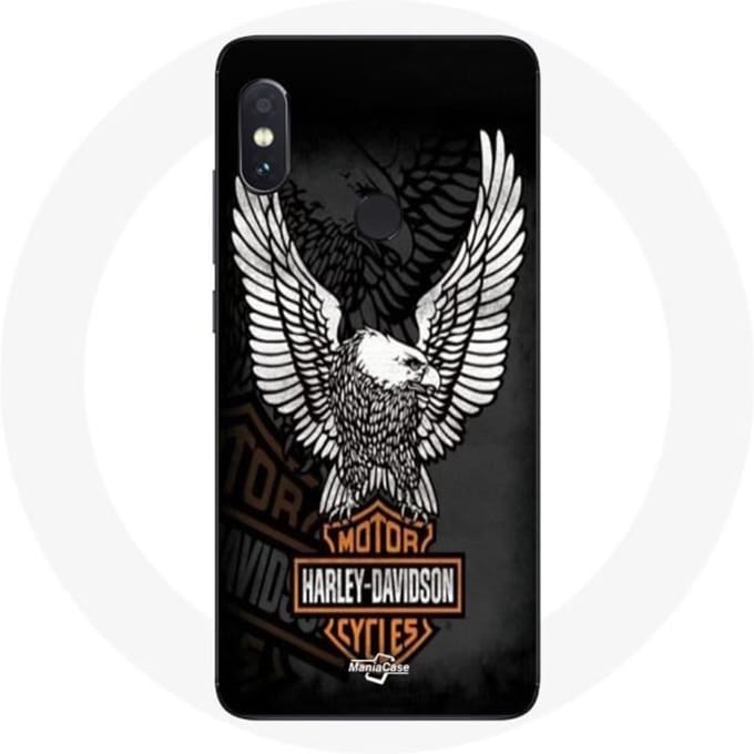 Hoesje - Harley Davidson - Xiaomi Redmi Note 5 AI Dual Camera - Flexibel - Zwart - Adelaar logo