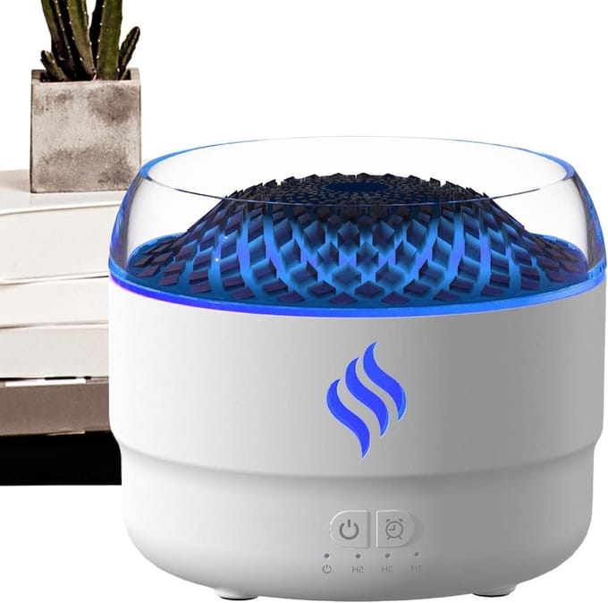 Luchtbevochtiger - Aromatherapie diffuser - Rustige sfeer creëren - Stille werking - 13 cm - Wit