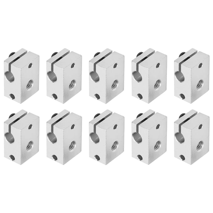10 stuks Aluminium Verwarmingsblok PT100 Sensor voor V6 3D Printer Verwarmer Nozzle Accessoires white
