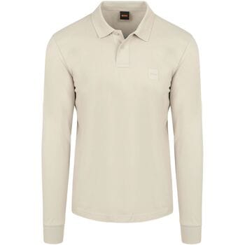 BOSS Passerby Polo Ecru - Maat XXL - Heren - Longsleeve polo