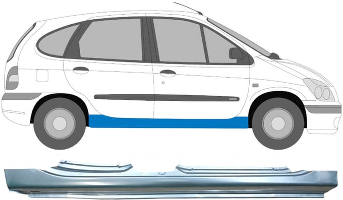 Volledige dorpel voor Renault Megane I Scenic 1995-2003 / Rechts