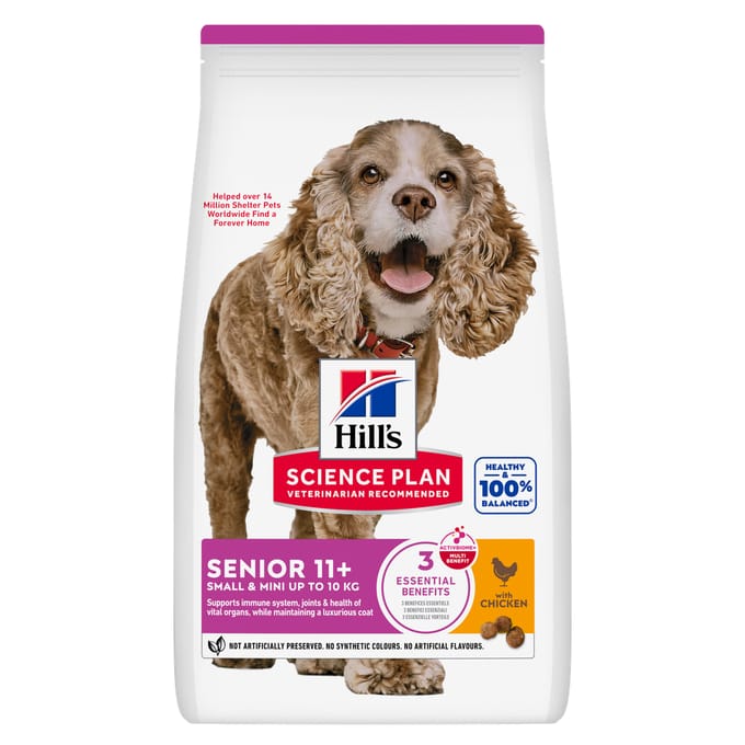 2x1,5kg Senior 11+ Small & Mini met Kip Hill's Science Plan Hondenvoer
