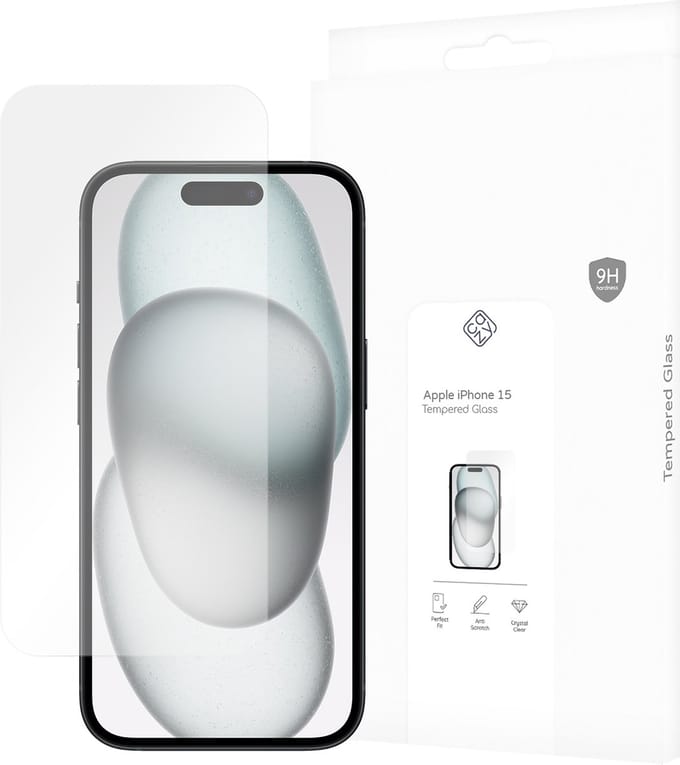 Cazy screenprotector geschikt voor iPhone 15 - Screenprotector Gehard Glas