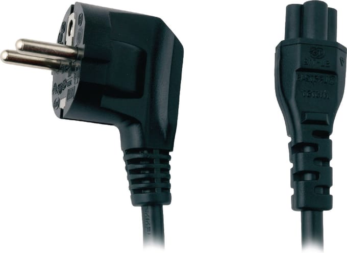 Bandridge Stroomkabel met C5 plug - 5 meter