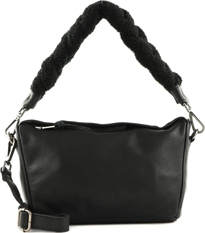 FREDsBRUDER Leren Schoudertas Chinte Crossbody Bag Black Zwart