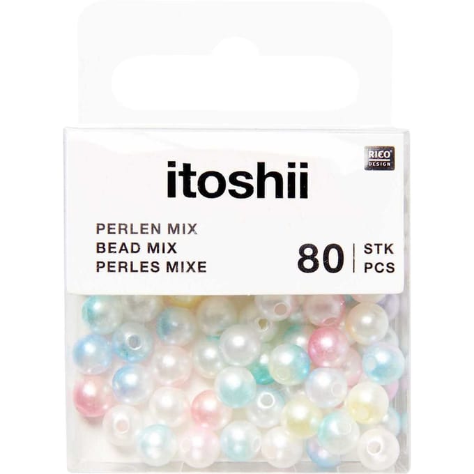 itoshii Kralen, 6 mm - Rainbow Pearl Mix