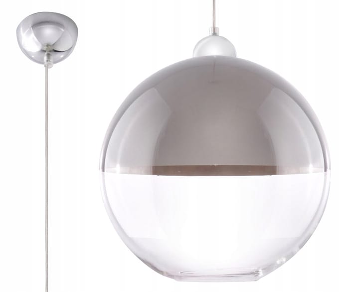 GINO Grijze Dubbele Glazen Bol Hanglamp - Modern Design