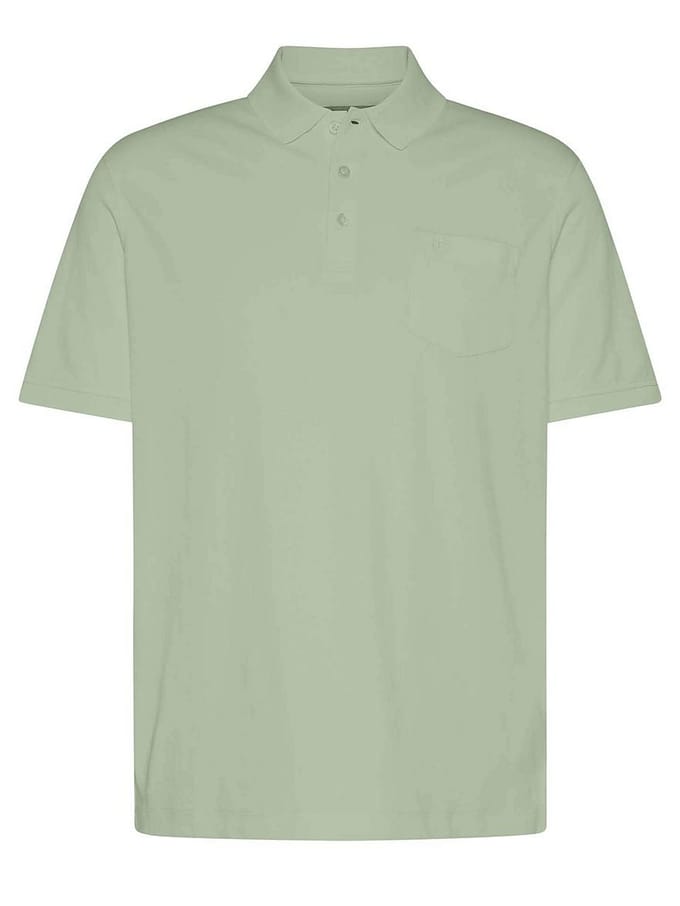 regular fit poloshirt met borstzak en labelstitching