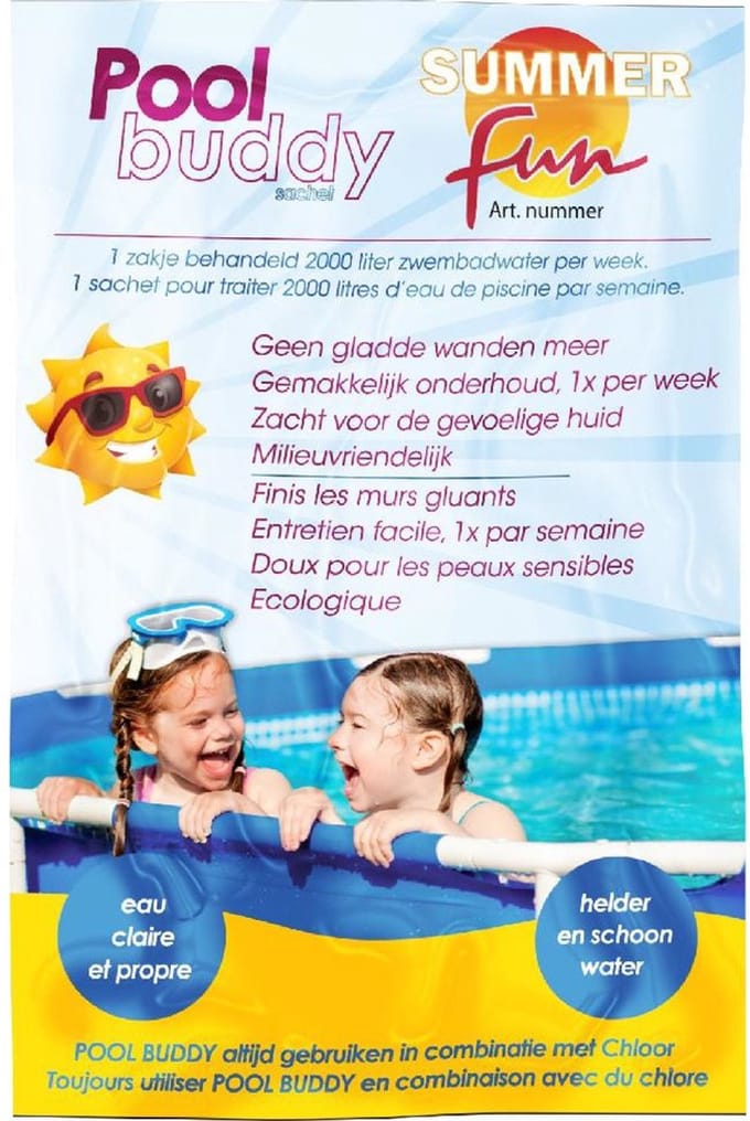 Summer fun Pool buddy onderhoudszakjes - 18x - onderhoud zwembad - anti alg