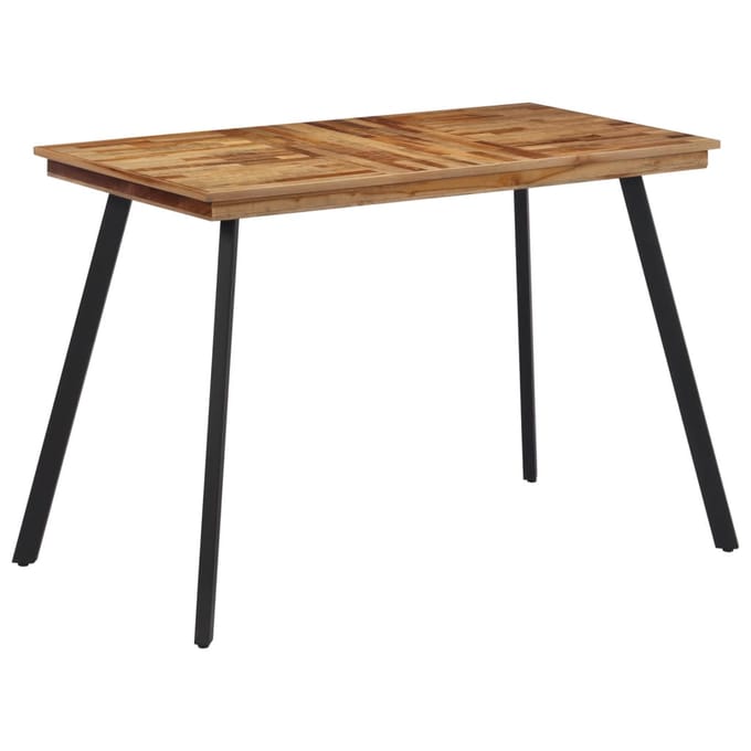 vidaXL - Eettafel - 120x62x76 - cm - massief - teakhout