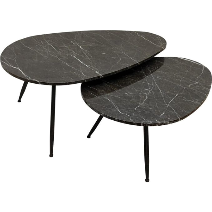 PTMD - Salontafel Veria - Bruin - 0x0x0cm - Set van 2
