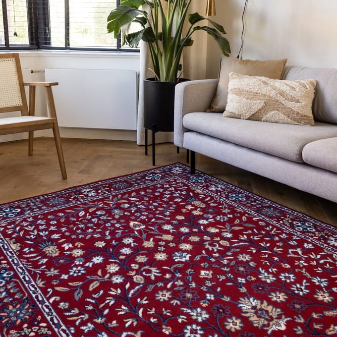 Vintage Vloerkleed Nazly Rood/Blauw - 190 x 280 cm - (L)