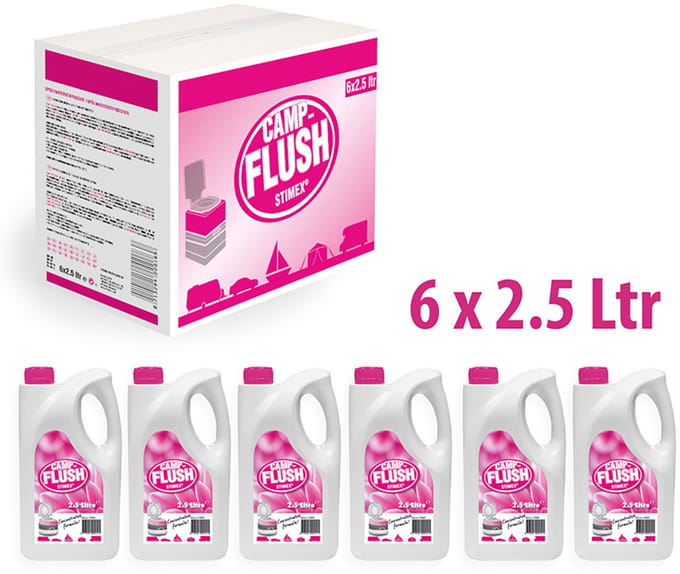 STIMEX® Camp Flush BULKPACK 6 x 2,5 Ltr Spoelwatertank Toiletvloeistof