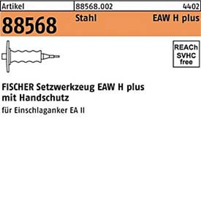 FISCHER EAW H plus instelgereedschap, staal, Ø 10 mm, met handbescherming, 1 stuk