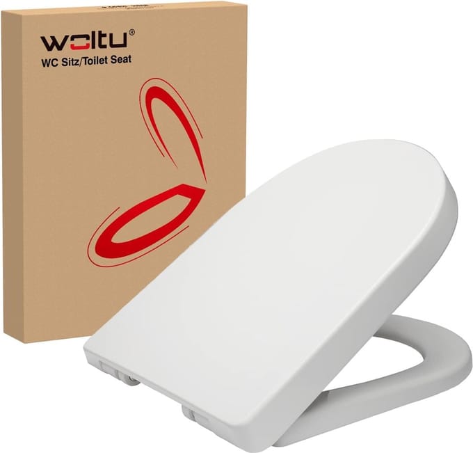 Wc-bril met softclosemechanisme, kunststof, Fast Fix snelsluiting, antibacterieel