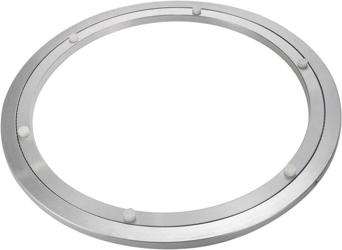 Draaiplateau van aluminiumlegering met metalen lagers, gladde draaitafel voor caleidoscopen, 30,5 cm