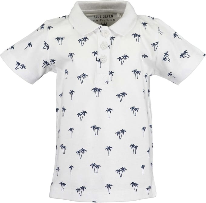 Blue Seven - Jongens poloshirt - Wit - Maat 86